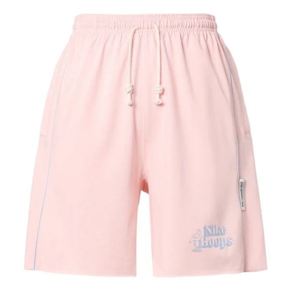 Nike Standard Issue Printing Logo Solid Straight Shorts Pink - Picture 2 of 10